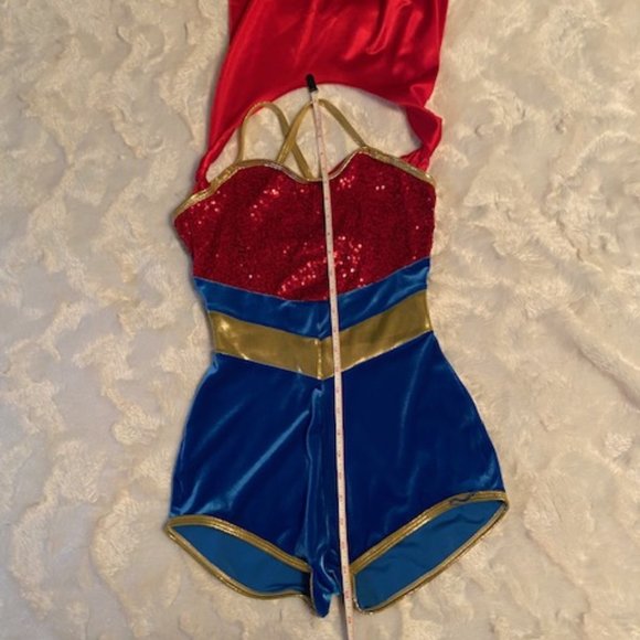 Curtain Call Super Hero Super Girl Dance Halloween Costume Size Small - Picture 7 of 13